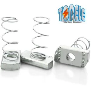 Unistrut Channel المجلفن بالزنك المطلي بالزنك الصلب طويل الربيع البندق